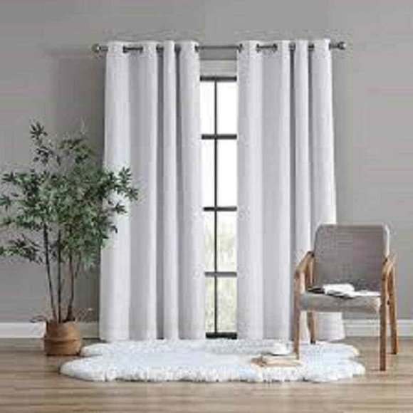 UGG Accents Ugg Tessa 84inch Grommet 0 Blackout Curtain In Snow